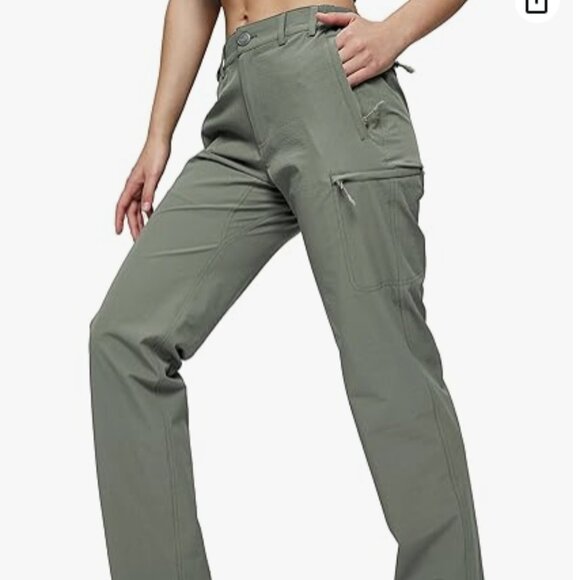 MIER Women's Quick Dry Cargo Pants Lightweight Tactical Hiking Pants in Sage - Picture 1 of 7